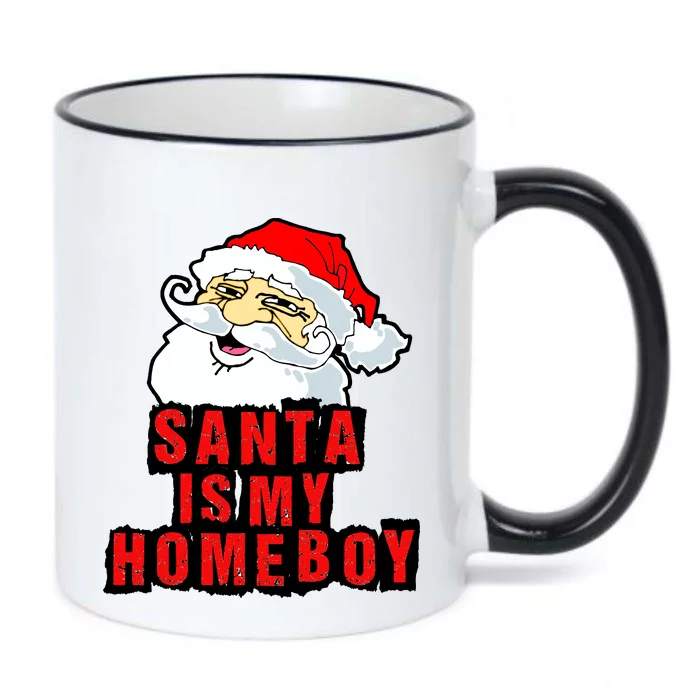 Santa Is My Homeboy Black Color Changing Mug