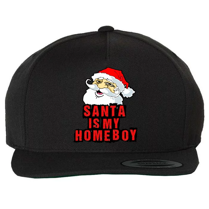 Santa Is My Homeboy Wool Snapback Cap