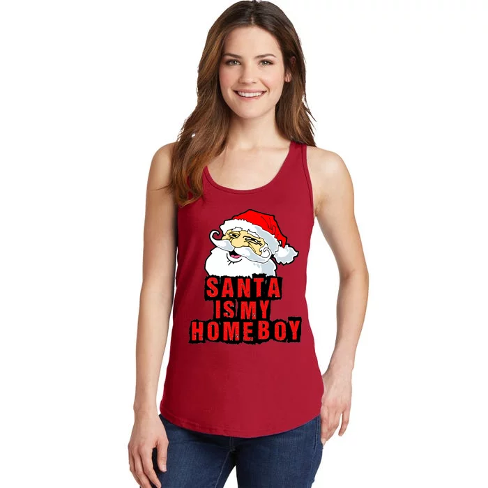 Santa Is My Homeboy Ladies Essential Tank