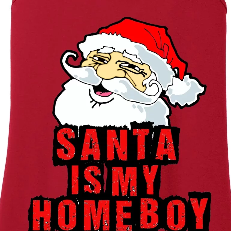 Santa Is My Homeboy Ladies Essential Tank