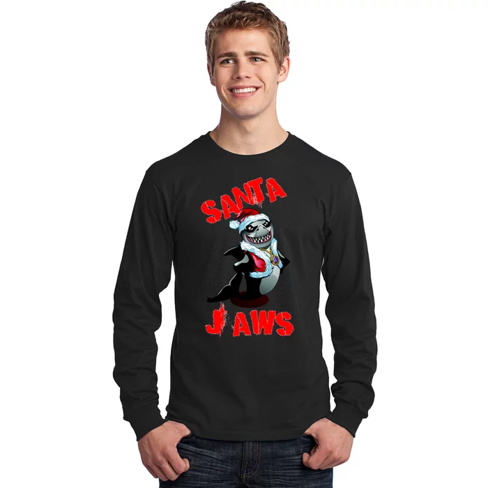 Santa Jaws Christmas Long Sleeve Shirt