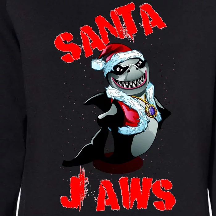 Santa Jaws Christmas Womens California Wash Sweatshirt