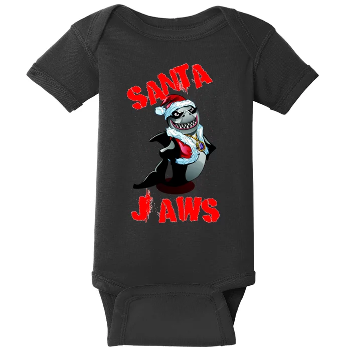 Santa Jaws Christmas Baby Bodysuit