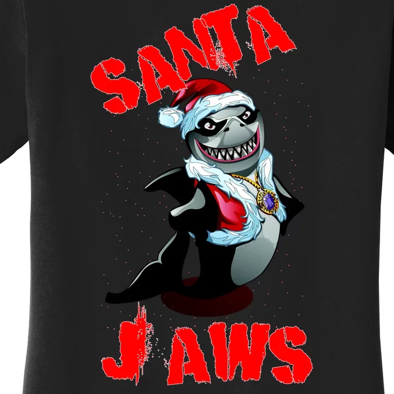 Santa Jaws Christmas Women's T-Shirt