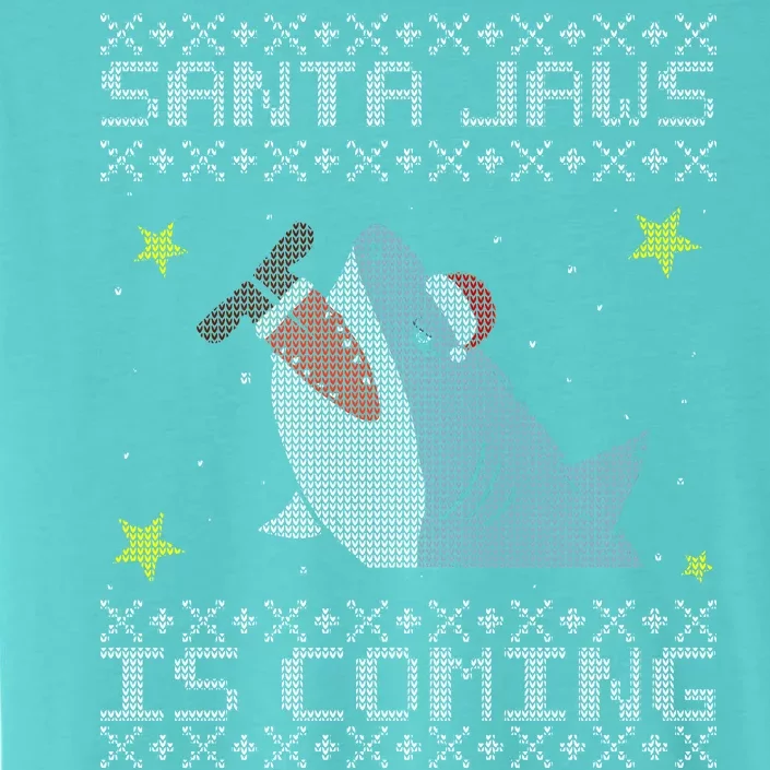 Santa Jaws Is Coming Ugly Christmas ChromaSoft Performance T-Shirt