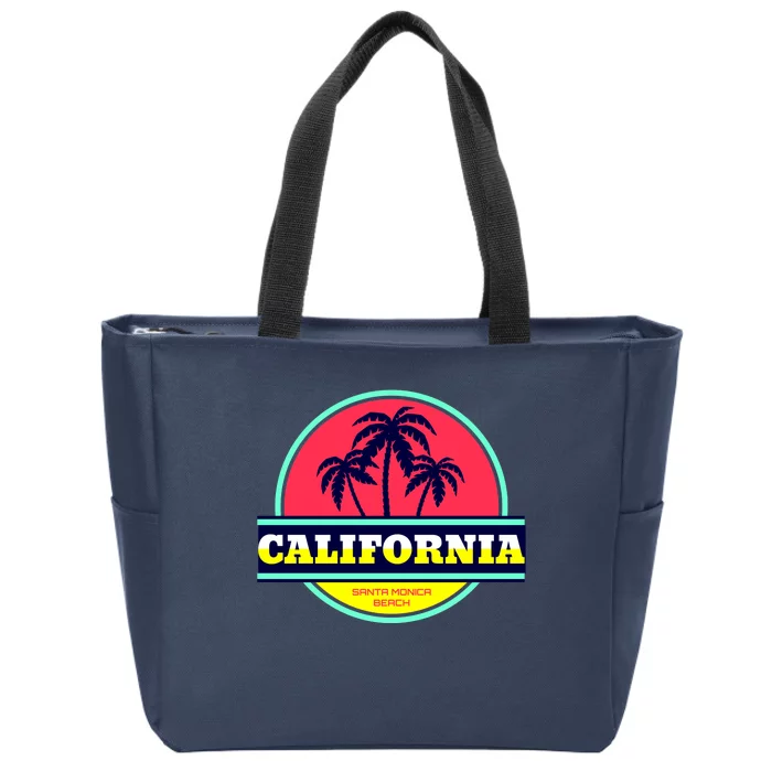 Santa Monica Beach Zip Tote Bag