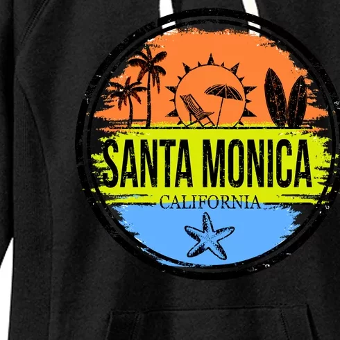 Santa Monica California Women's Fleece Hoodie