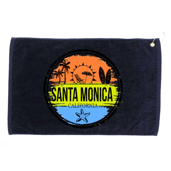 Santa Monica California Grommeted Golf Towel