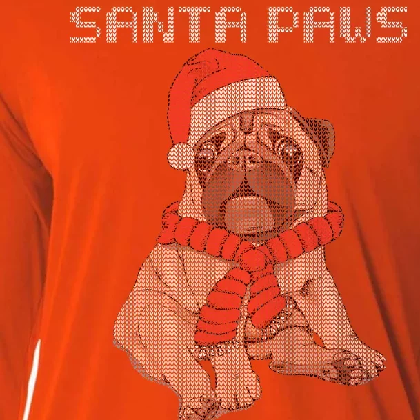 Santa Paws Pug Cooling Performance Long Sleeve Crew