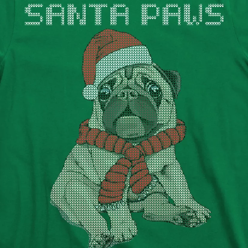 Santa Paws Pug T-Shirt