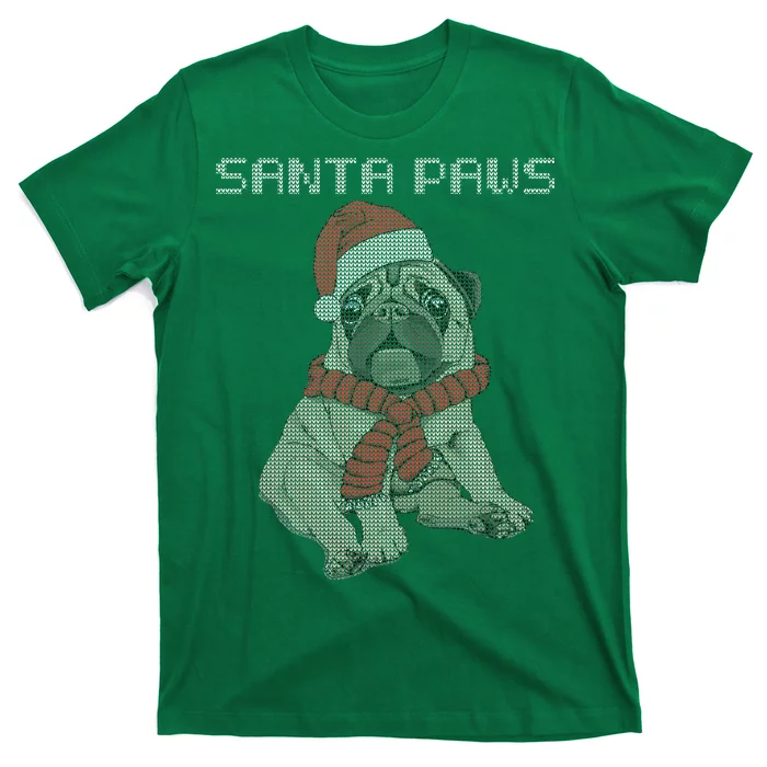 Santa Paws Pug T-Shirt