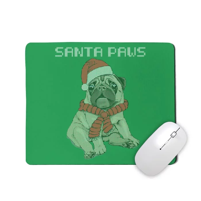 Santa Paws Pug Mousepad