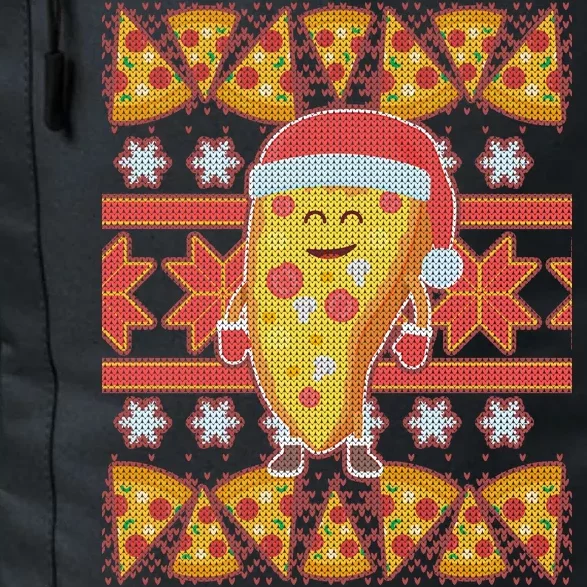 Santa Pizza Lover Ugly Christmas Sweater Daily Commute Backpack