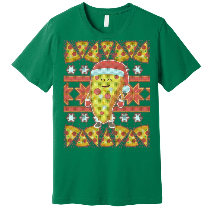 Santa Pizza Lover Ugly Christmas Sweater Premium T-Shirt