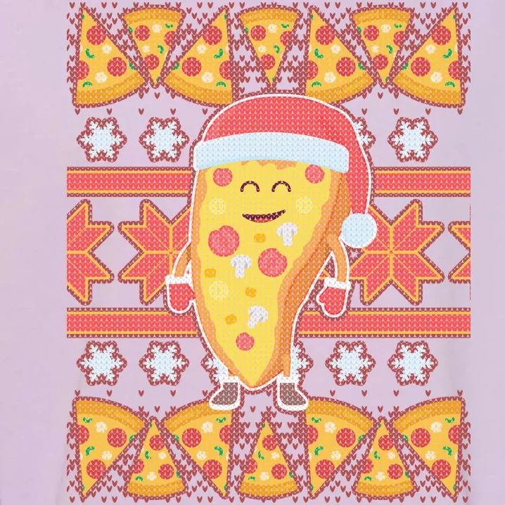 Santa Pizza Lover Ugly Christmas Sweater Garment-Dyed Sweatshirt