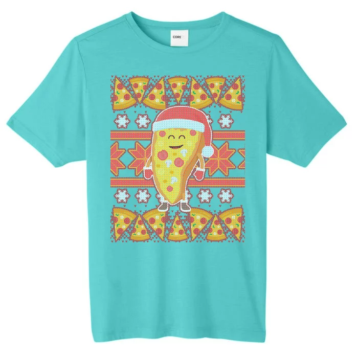 Santa Pizza Lover Ugly Christmas Sweater ChromaSoft Performance T-Shirt