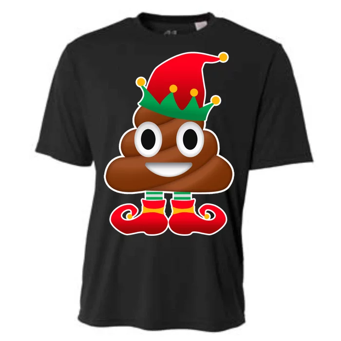 Santa Poop Emoji Christmas Cooling Performance Crew T-Shirt