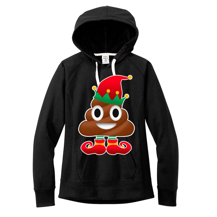 Santa Poop Emoji Christmas Women's Fleece Hoodie