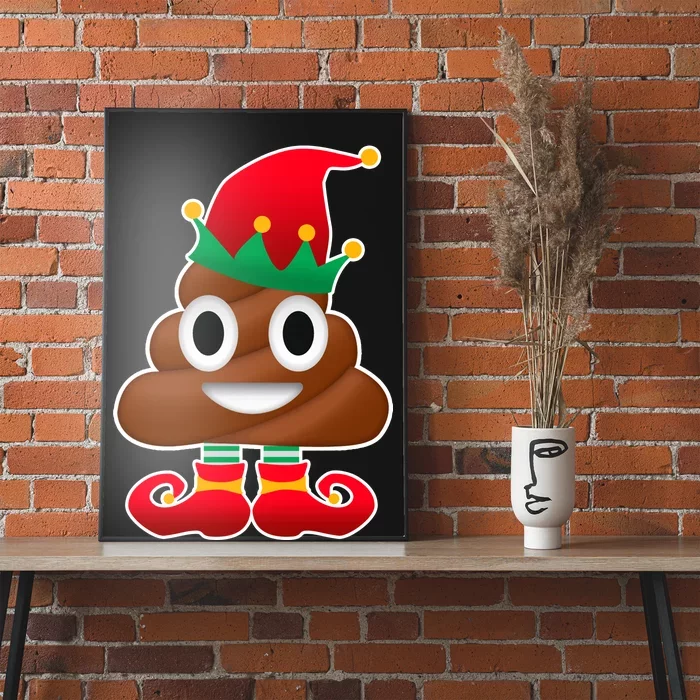 Santa Poop Emoji Christmas Poster