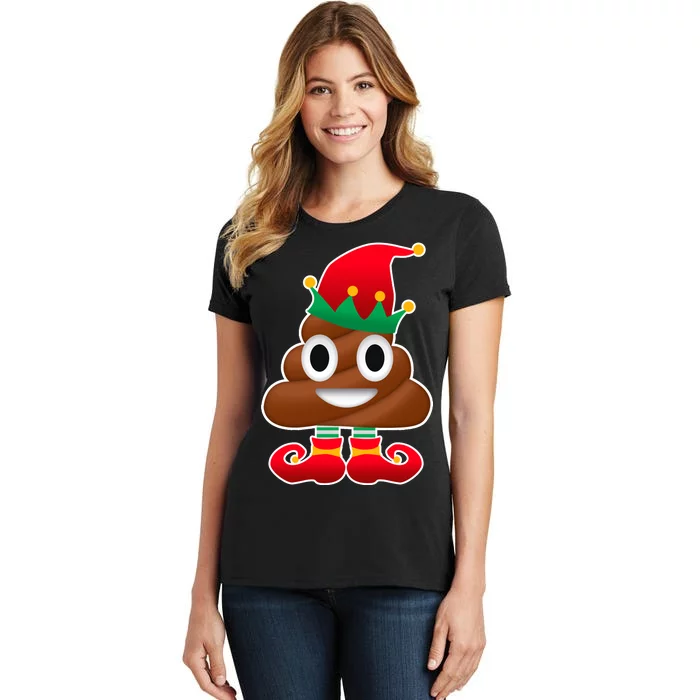 Santa Poop Emoji Christmas Women's T-Shirt