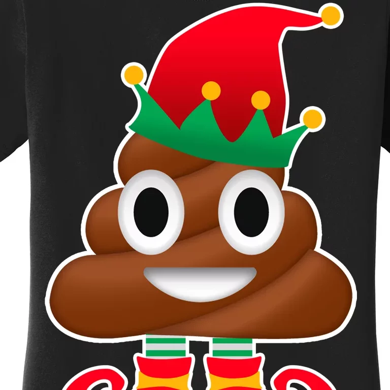 Santa Poop Emoji Christmas Women's T-Shirt