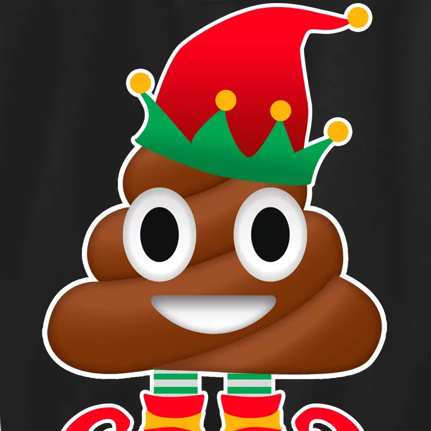 Santa Poop Emoji Christmas Kids Sweatshirt