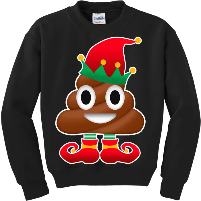 Santa Poop Emoji Christmas Kids Sweatshirt