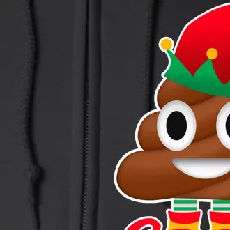 Santa Poop Emoji Christmas Full Zip Hoodie