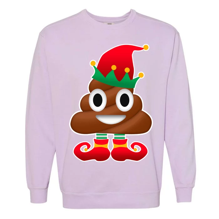 Santa Poop Emoji Christmas Garment-Dyed Sweatshirt