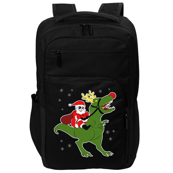 Santa Riding T-Rex Impact Tech Backpack