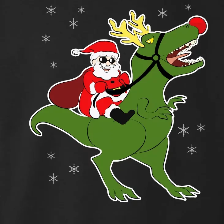 Santa Riding T-Rex Toddler Hoodie