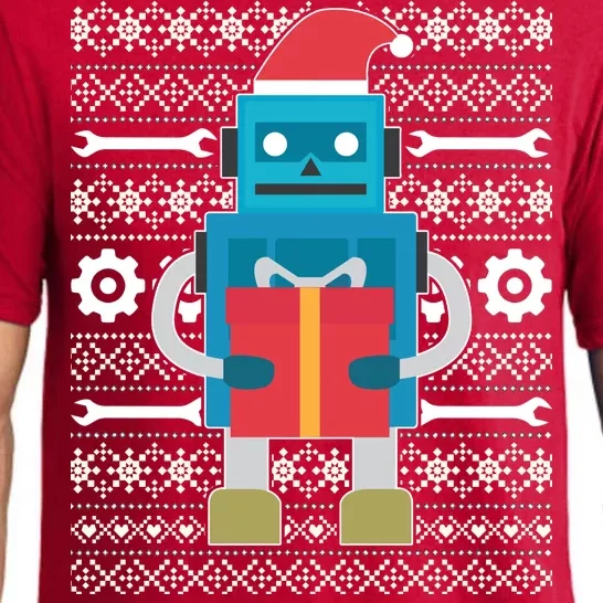 Santa Robot Ugly Christmas Pajama Set