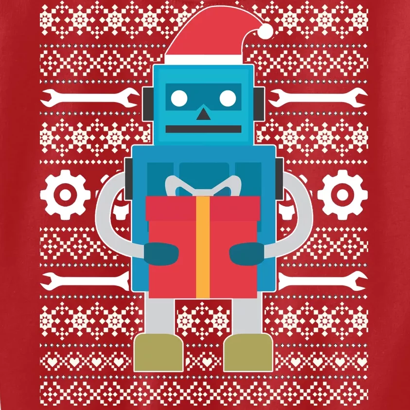 Santa Robot Ugly Christmas Kids Sweatshirt