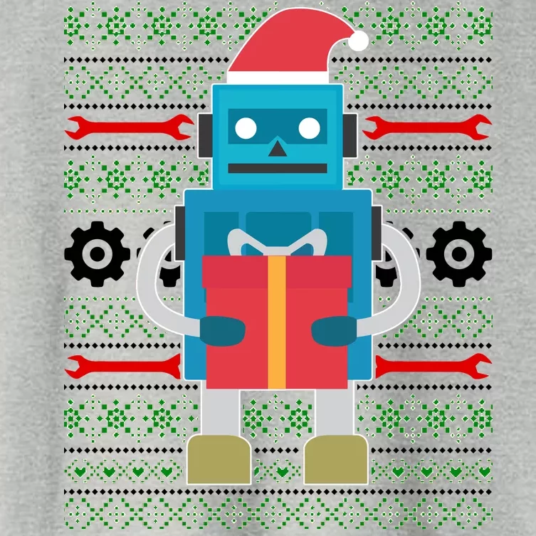 Santa Robot Ugly Christmas Women's Crop Top Tee