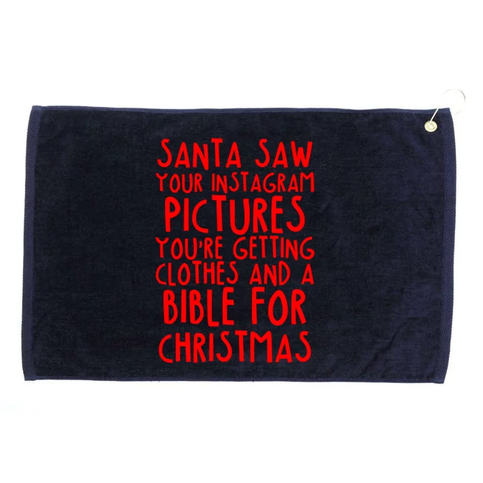 Santa Saw Your Instagram Pictures Grommeted Golf Towel