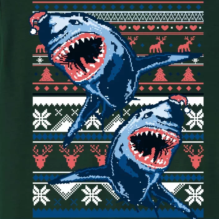 Santa Shark Ugly Christmas Sweater ChromaSoft Performance T-Shirt