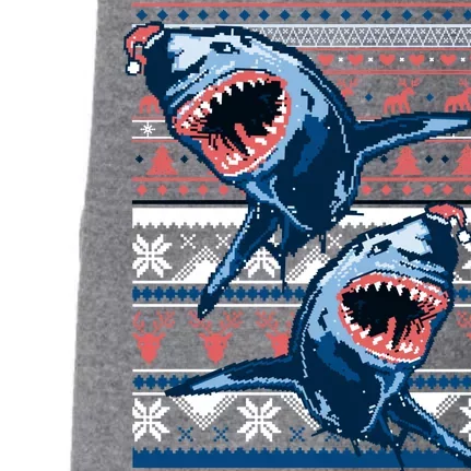 Santa Shark Ugly Christmas Sweater Doggie 3-End Fleece Hoodie