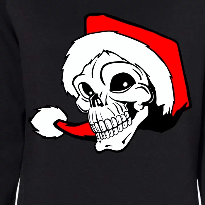 Santa Skull Womens California Wash Sweatshirt