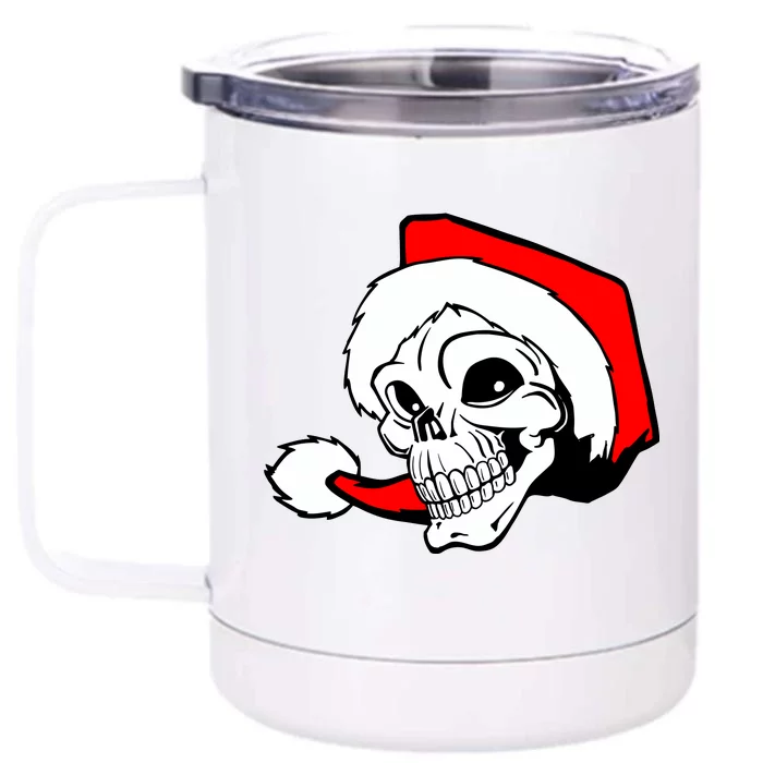 Santa Skull Front & Back 12oz Stainless Steel Tumbler Cup