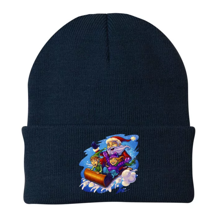 Santa Sleigh Knit Cap Winter Beanie