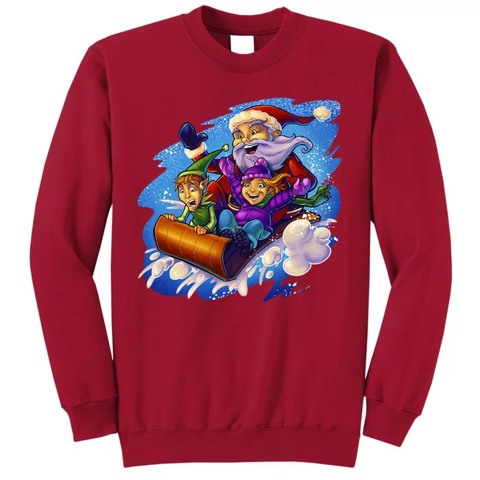 Santa Sleigh Tall Sweatshirt