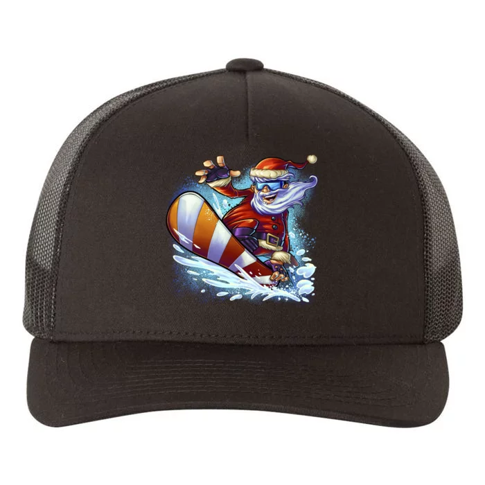 Santa Snowboard Yupoong Adult 5-Panel Trucker Hat