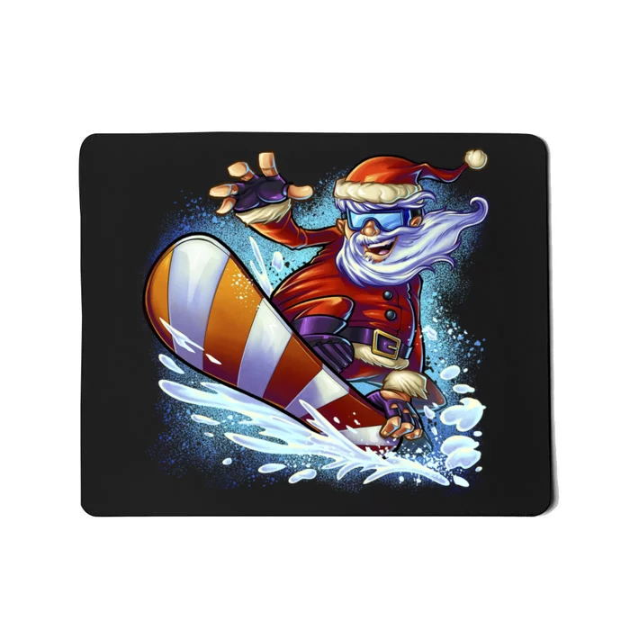 Santa Snowboard Mousepad