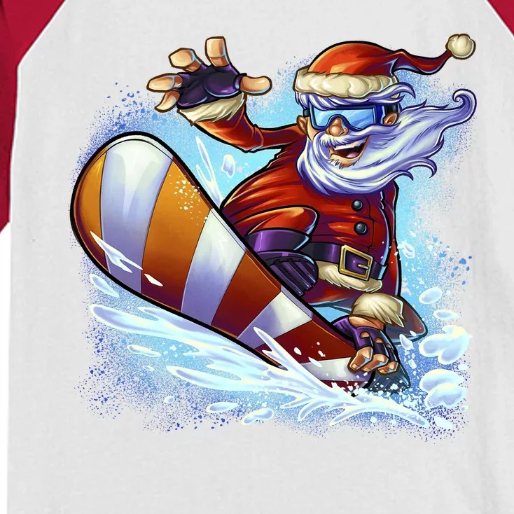 Santa Snowboard Kids Colorblock Raglan Jersey