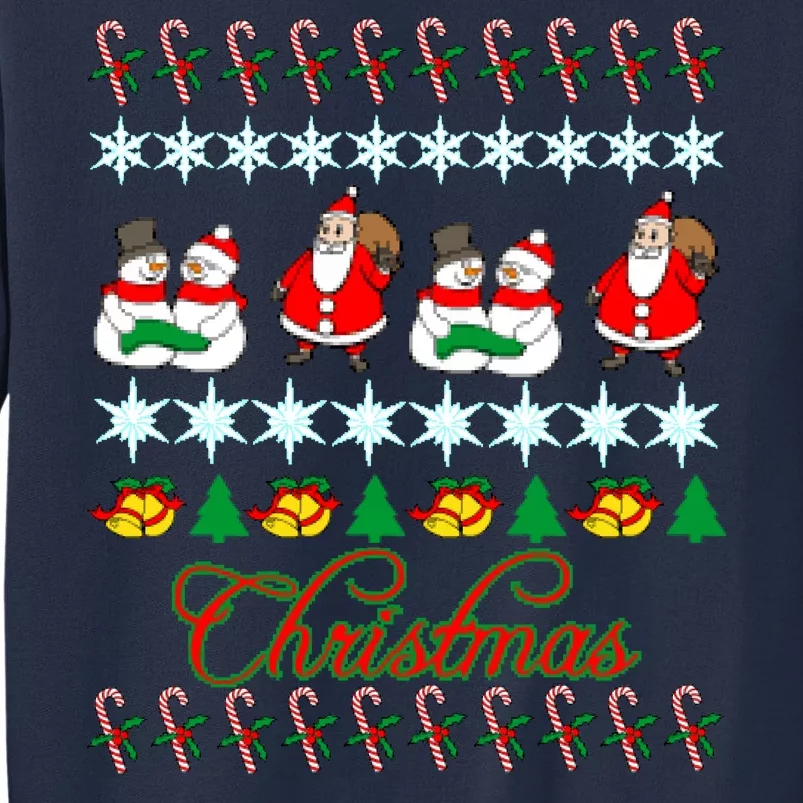 Santa Snowman Ugly Christmas Sweater Sweatshirt