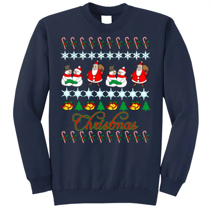 Santa Snowman Ugly Christmas Sweater Sweatshirt