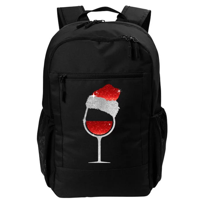 Santa Sparkly Wine Glass Daily Commute Backpack