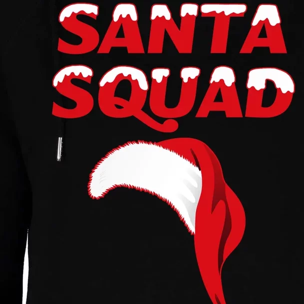 Santa Squad Womens Funnel Neck Pullover Hood