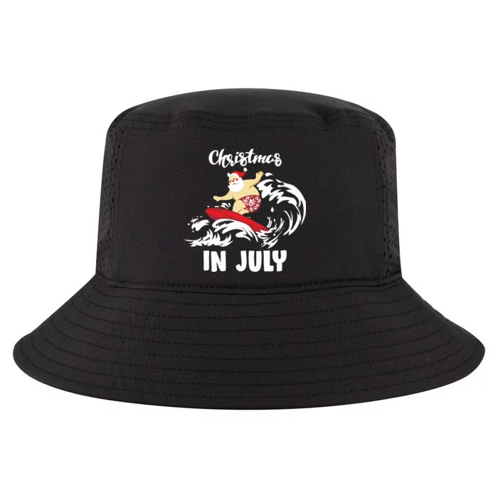 Santa Surfing Christmas In July Cool Comfort Performance Bucket Hat