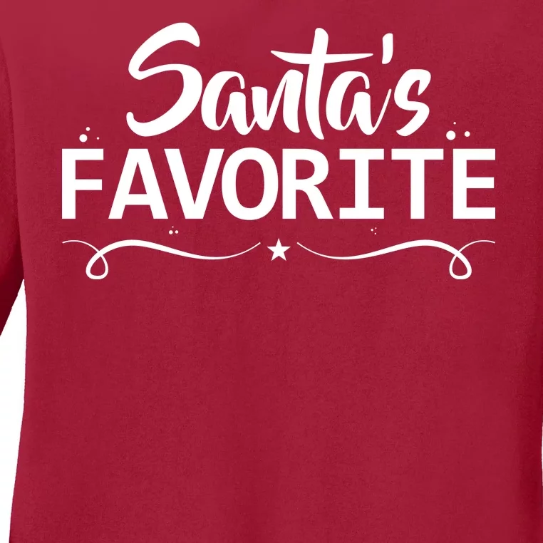 Santa's Favorite Ladies Long Sleeve Shirt